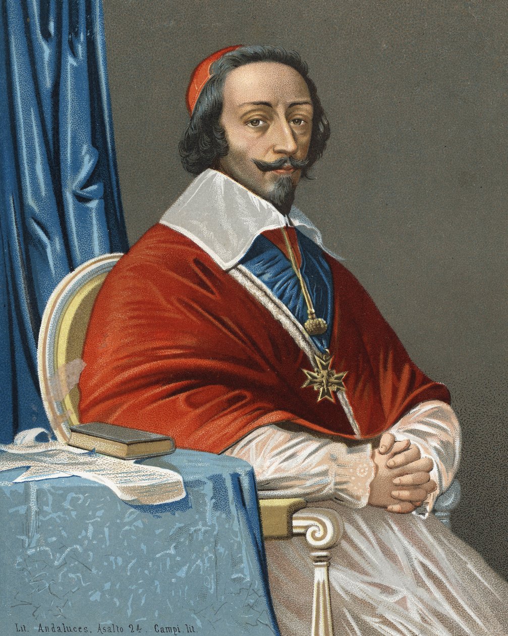 Portrait of Armand Jean Du Plessis, Cardinal Richelieu by Anonymous Anonymous