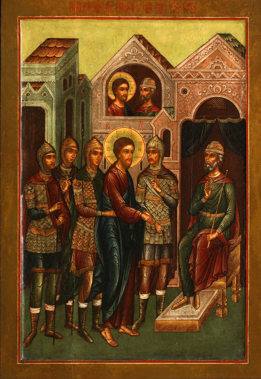 Christ before Pilate by Anonymous Russian icon painter