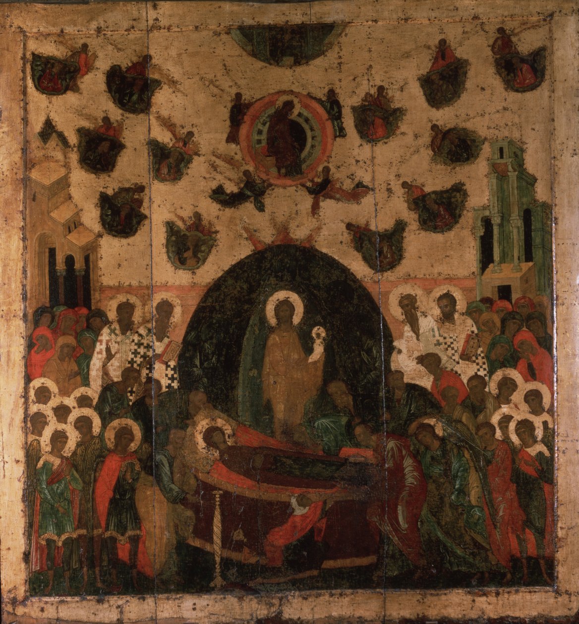 The Dormition of the Virgin by Anonymous Russian icon painter