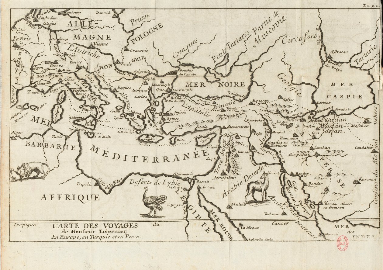 Map of Tavernier
