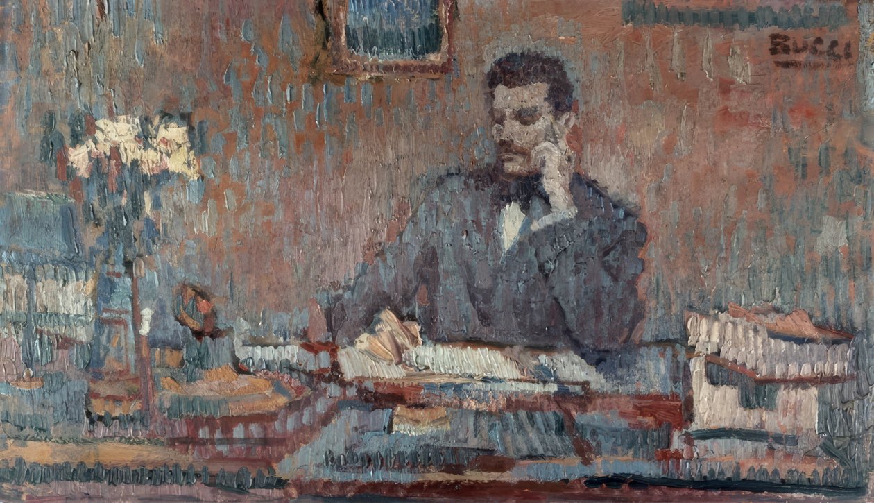 Portrait of Puccini by Anselmo Bucci