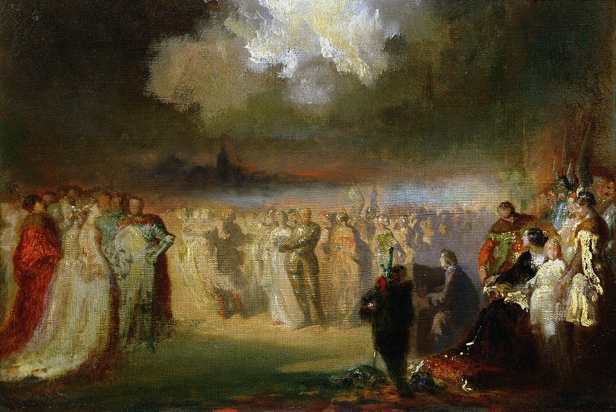 Frederic Chopin in concert at the Hotel Lambert, Paris, 1840 by Antar Teofil Kwiatowski