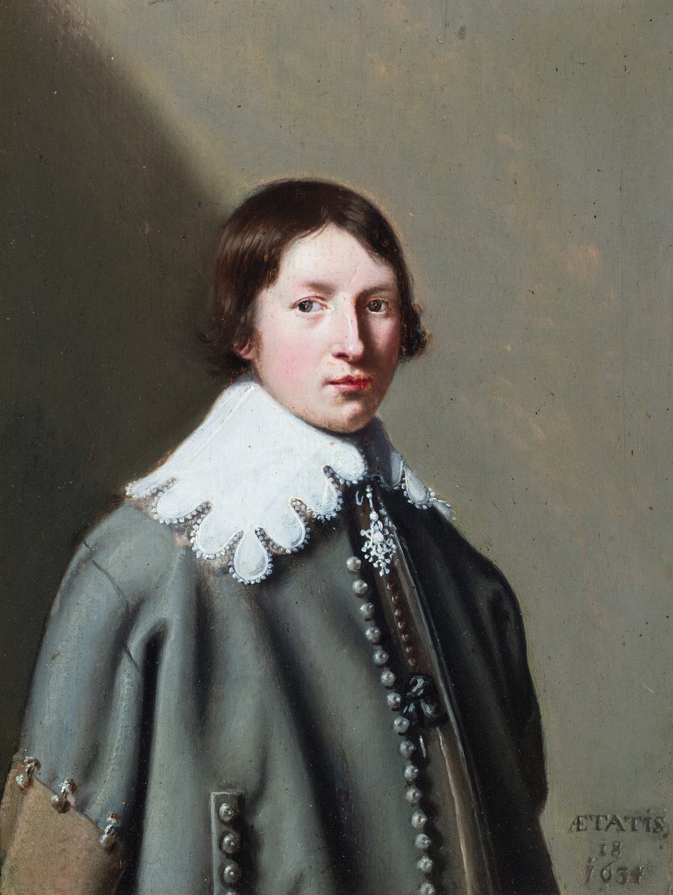 A Portrait of a Young Man by Anthonie (1601-73) (attr.to) Palamedesz
