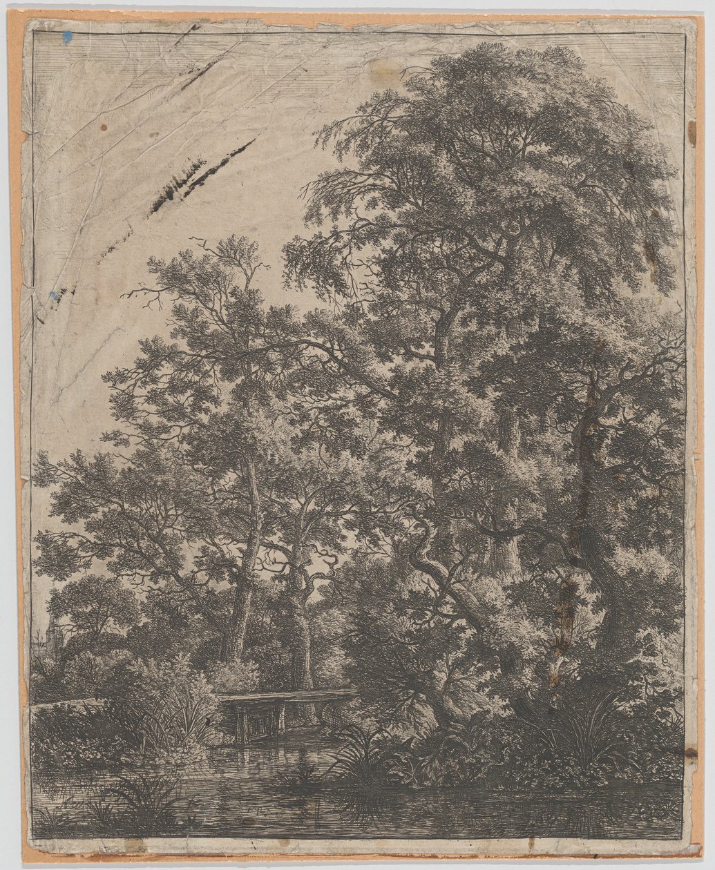 A Small Bridge over a Stream, 17th century by Anthonie Waterloo