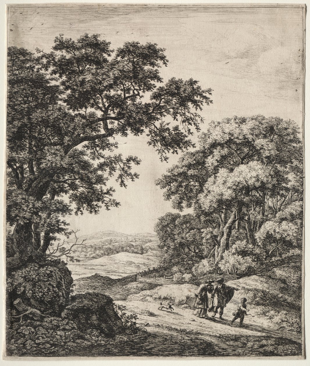 Six Large Upright Landscapes with Scenes from the Old Testament: Abraham Dismissing Hagar and Ishmael by Anthonie Waterloo