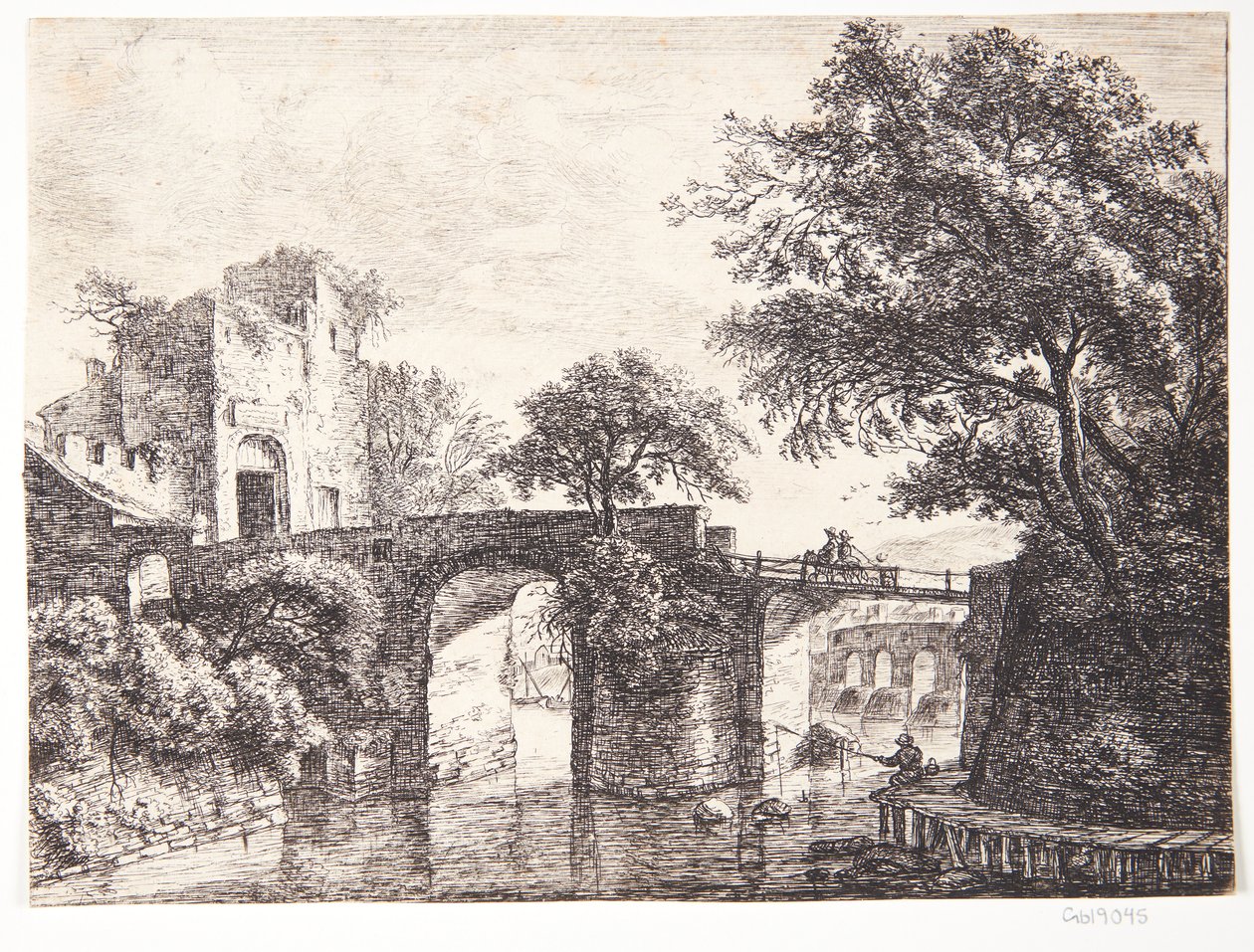 Stone Bridge over a River by Anthonie Waterloo