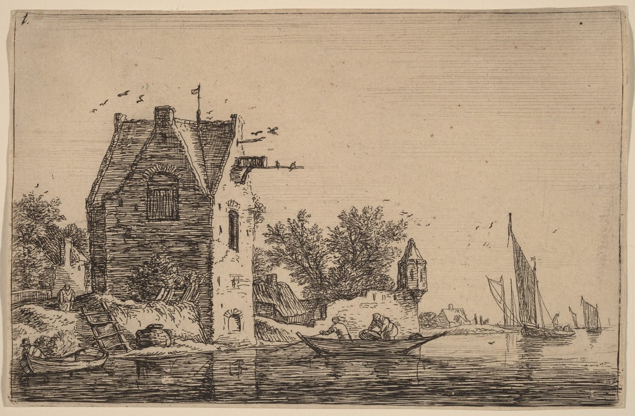 The Sentry Box on the Wall by Anthonie Waterloo