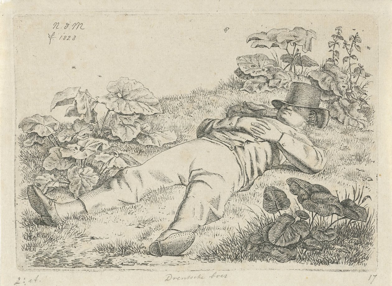 Man Lying in the Grass by Anthonie Willem Hendrik Nolthenius de Man