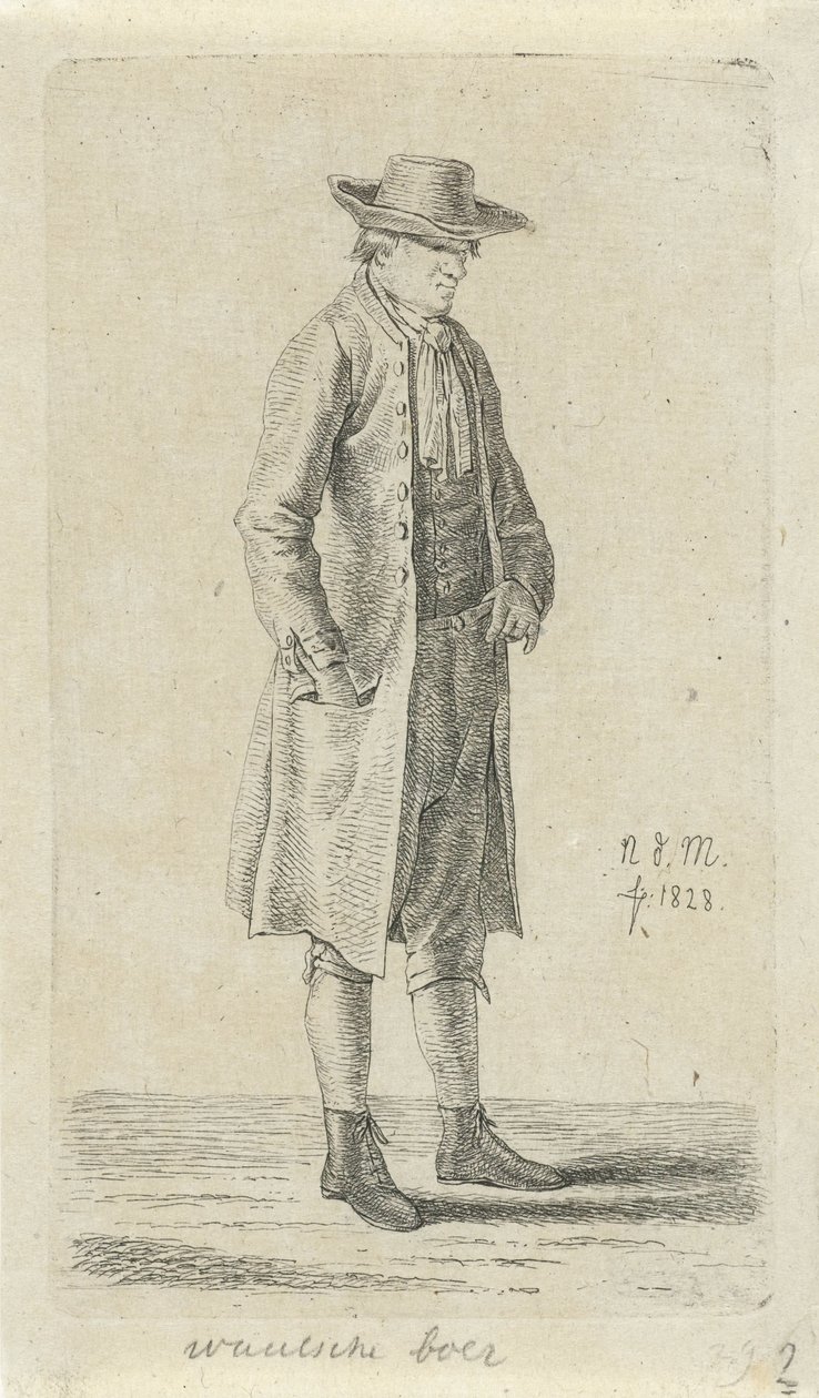 Man with Hand in His Pocket (Walloon Farmer) (12 Study Figures) by Anthonie Willem Hendrik Nolthenius de Man