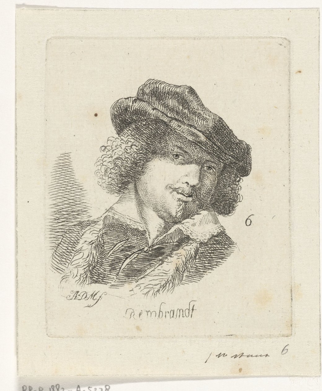 Portrait of Rembrandt by Anthonie Willem Hendrik Nolthenius de Man