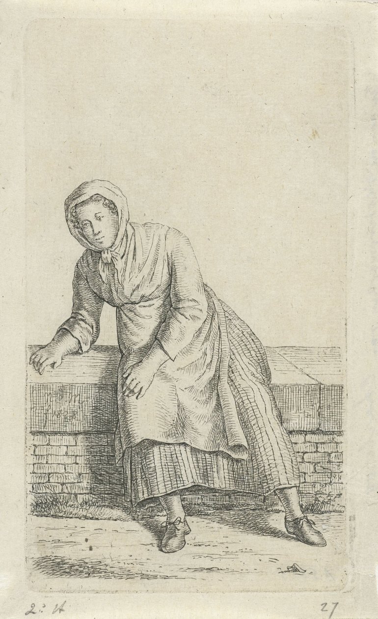 Woman Sitting on a Wall (12 Study Figures) by Anthonie Willem Hendrik Nolthenius de Man
