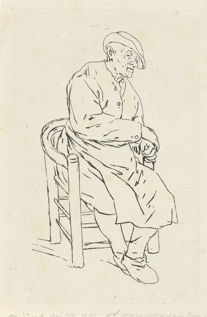 Seated Man in an Armchair by Anthonie Willem Hendrik Nolthenius de Man