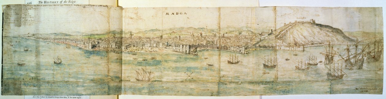 Malaga, 16th Century by Anthonis van den Wyngaerde