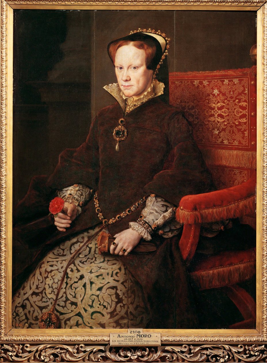 Queen Mary of England, second wife of Philip II of Spain by Anthonis van Dashorst (c.1519-1576/77) Mor