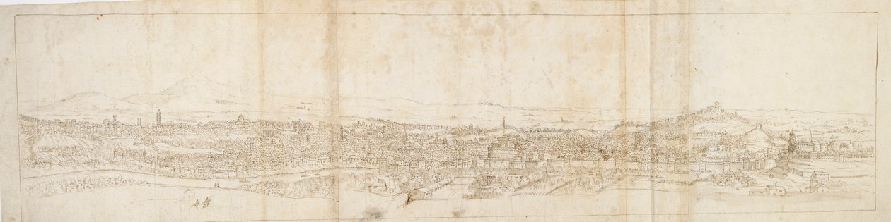 Panoramic View of Rome from Monte Mario, Castel S. Angelo in the Foreground, c. 1550s by Anthonis van den Wyngaerde