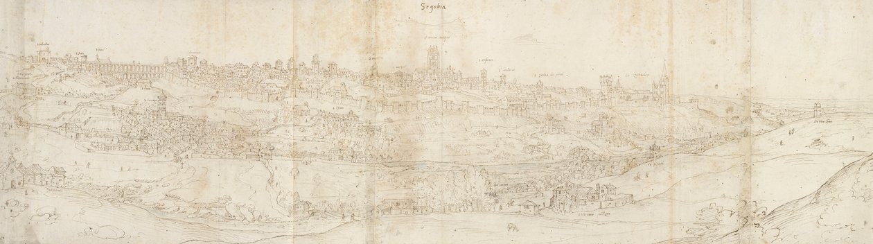 Panoramic View of Segovia from the East by Anthonis van den Wyngaerde