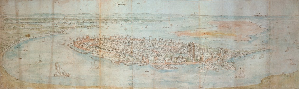 Panoramic View of Dordrecht, Seen from an Elevated Point to the West by Anthonis van den Wyngaerde