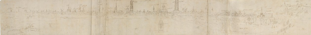 Preliminary Sketch for a View of Bruges from the South-West by Anthonis van den Wyngaerde
