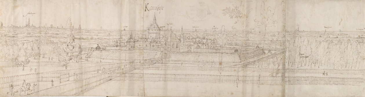 View of the Palace of Cantecroy near Antwerp and the Surrounding Countryside by Anthonis van den Wyngaerde