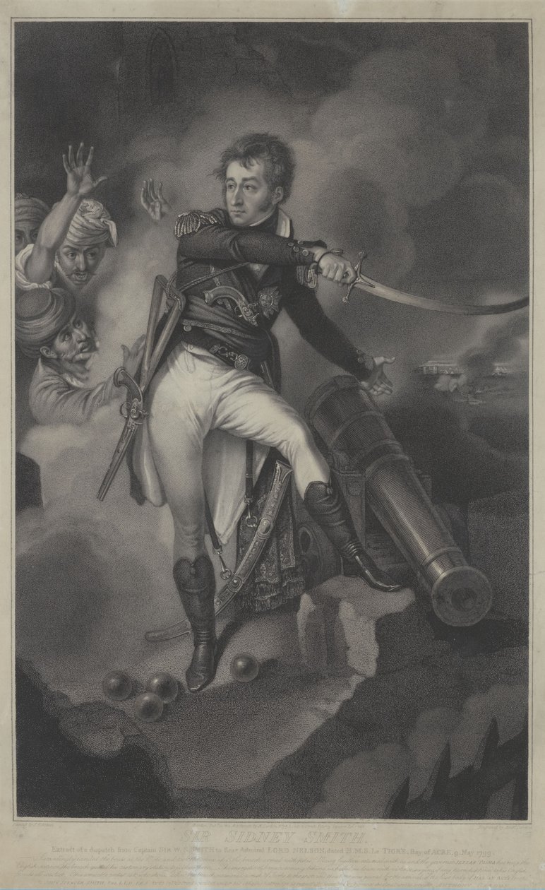 Portrait of Sir Sidney Smith, British Admiral, at Acre (1764-1840) by Anthony Cardon