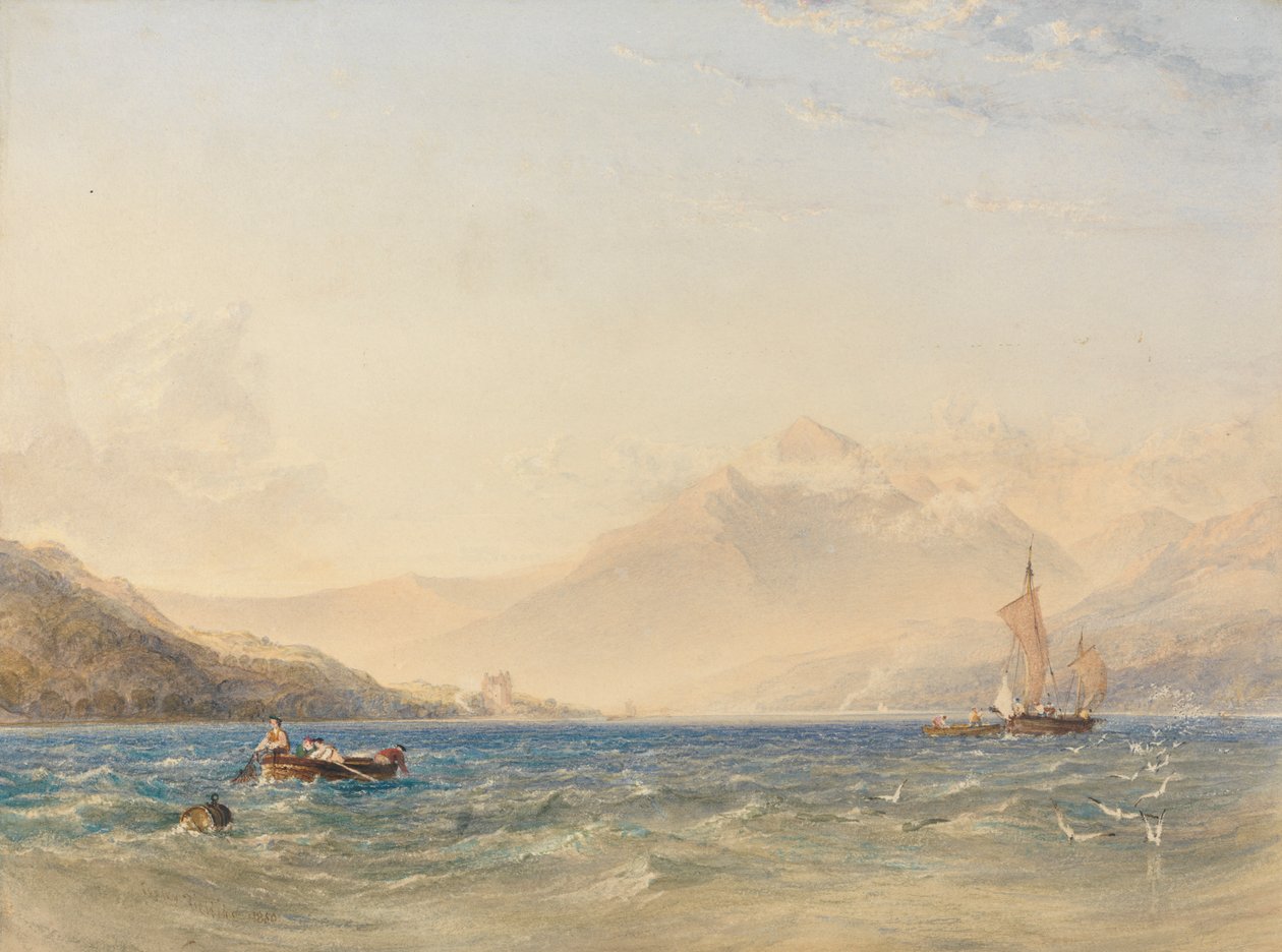 The Head of Loch Fyne, with Dindarra Castle by Anthony Vandyke Copley Fielding