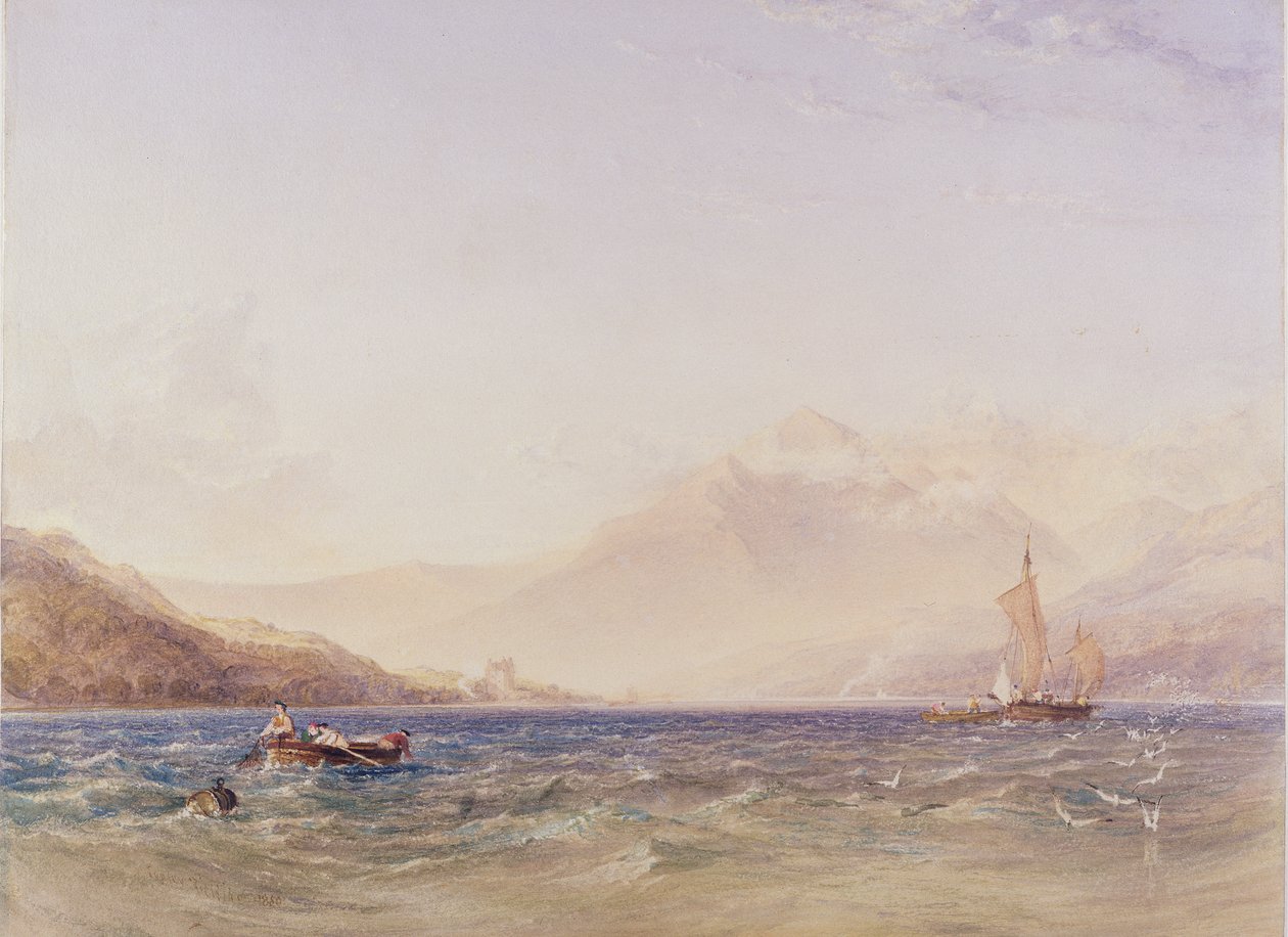 The Head of Loch Fyne, with Dindarra Castle by Anthony Vandyke Copley Fielding