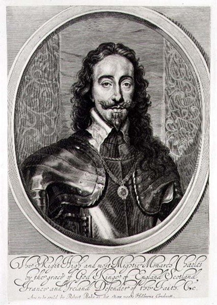 Portrait of Charles I (1600-49) engraved by William Faithorne (1616-91) 1658 by Anthony van (after) Dyck