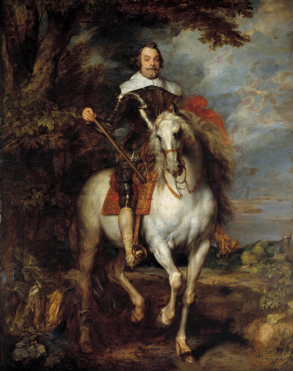 Equestrian portrait of Don Francisco de Moncada (1586-1635), Count Dossuna, Ambassador of King Philip IV of Spain in Brussels. Painting by Anton van Dyck (17th century) by Anthony van Dyck