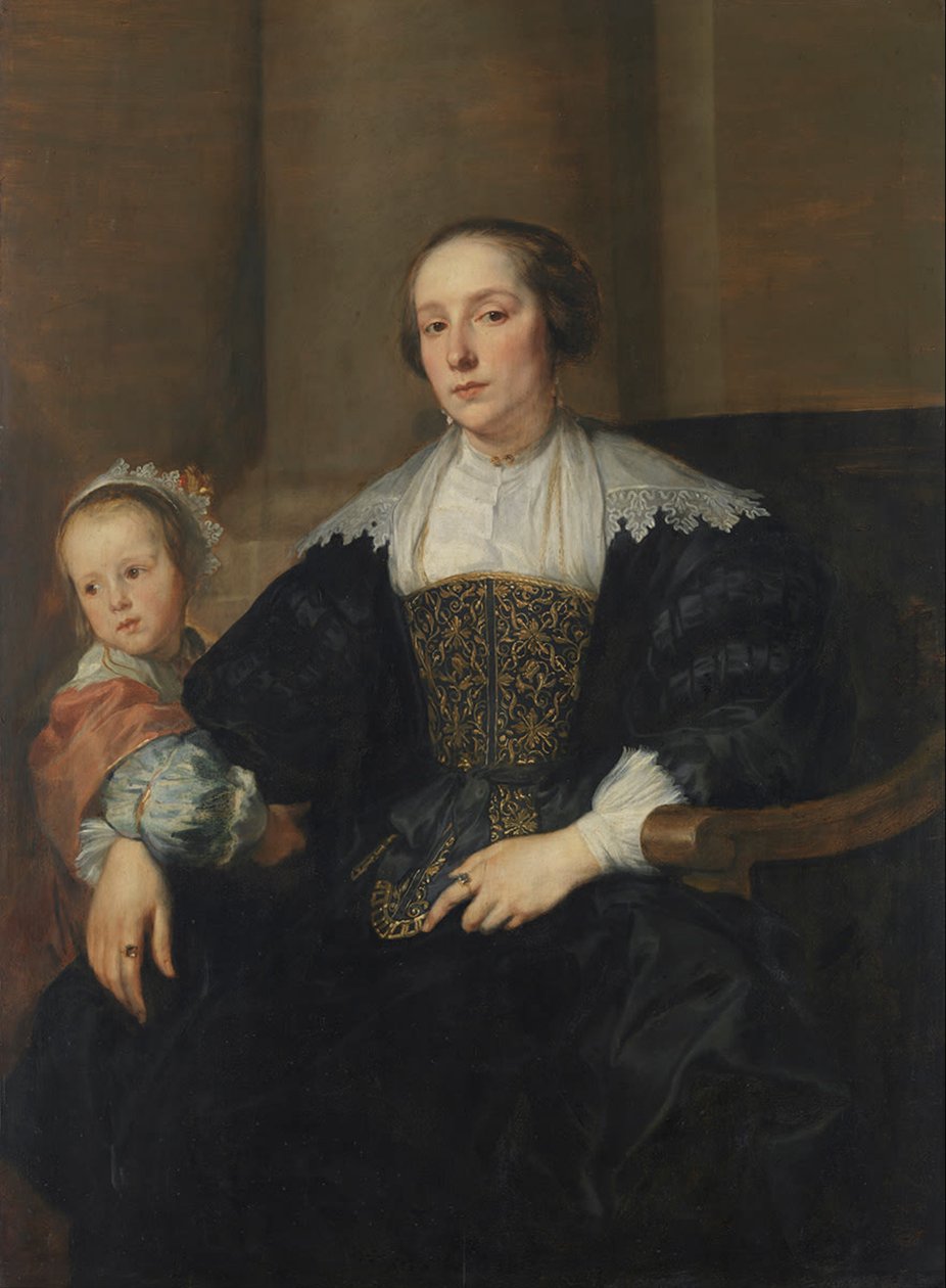 Portrait of Anna van Thielen with her daughter Anna Maria by Anthony van Dyck