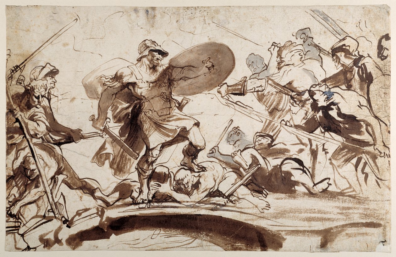 Horatius Cocles defending the Tiber Bridge by Anthony van Dyck