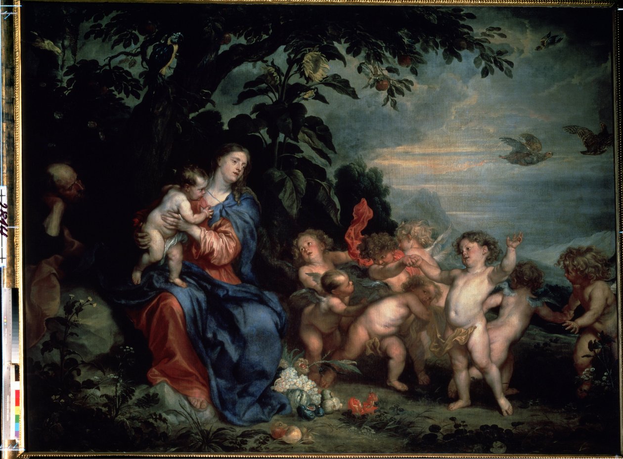 Rest on the Flight into Egypt (Virgin with Partridges) by Anthony van Dyck