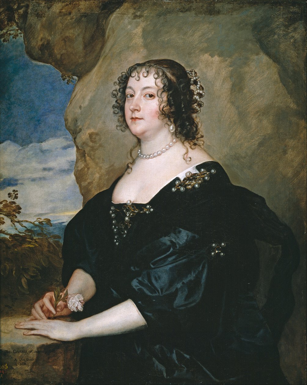 Portrait of Beatrice Hemmema, Countess of Oxford (1580-1655) by Anthony van Dyck