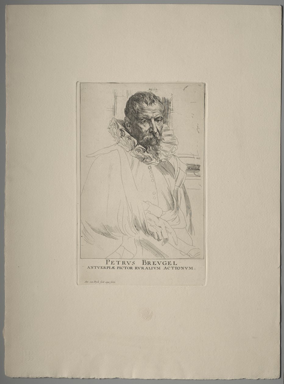 Portrait of Pieter Brueghel by Anthony van Dyck