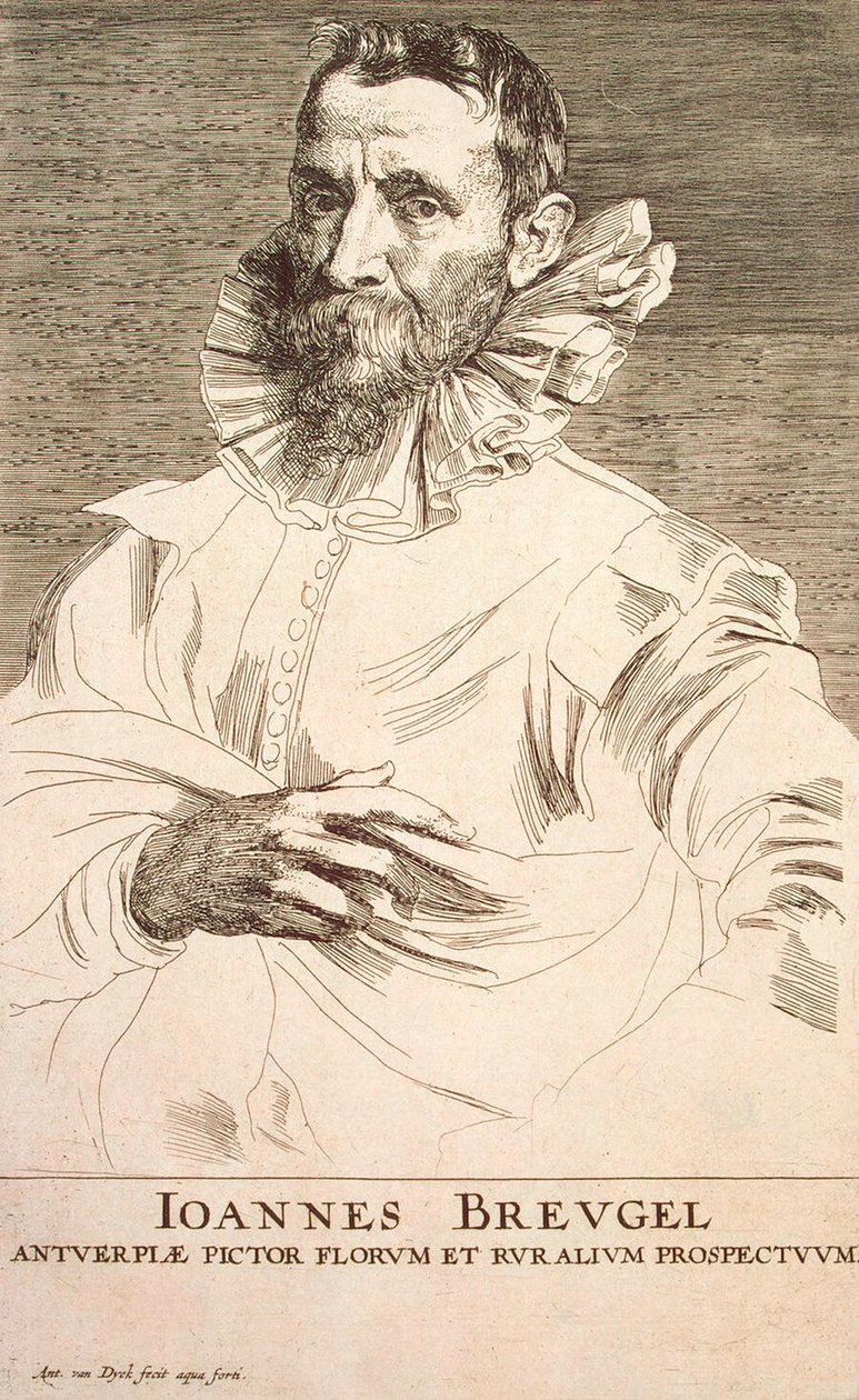 Portrait of the Artist Jan Brueghel the Younger by Anthony van Dyck