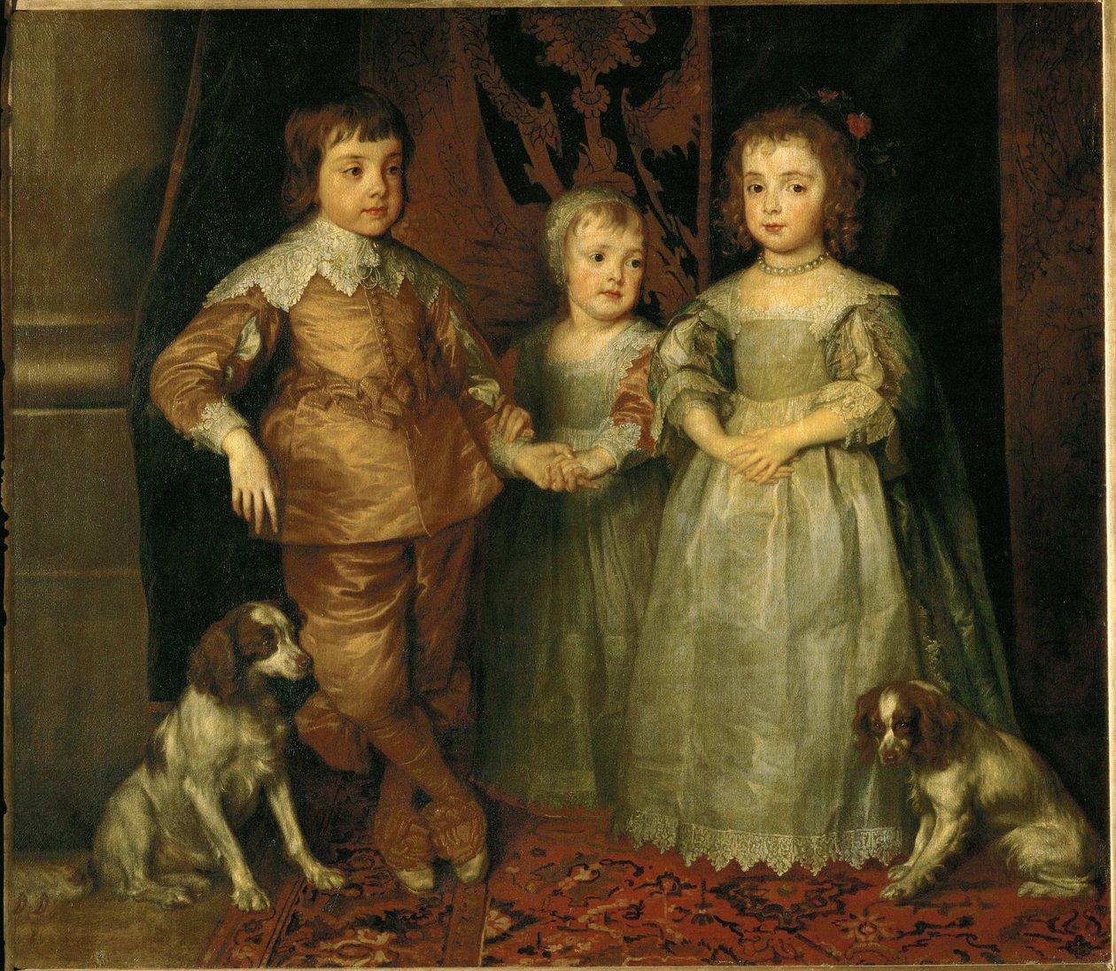 Portraits of the Three Eldest Children of Charles I, King of England: Charles, James and Mary by Anthony van Dyck