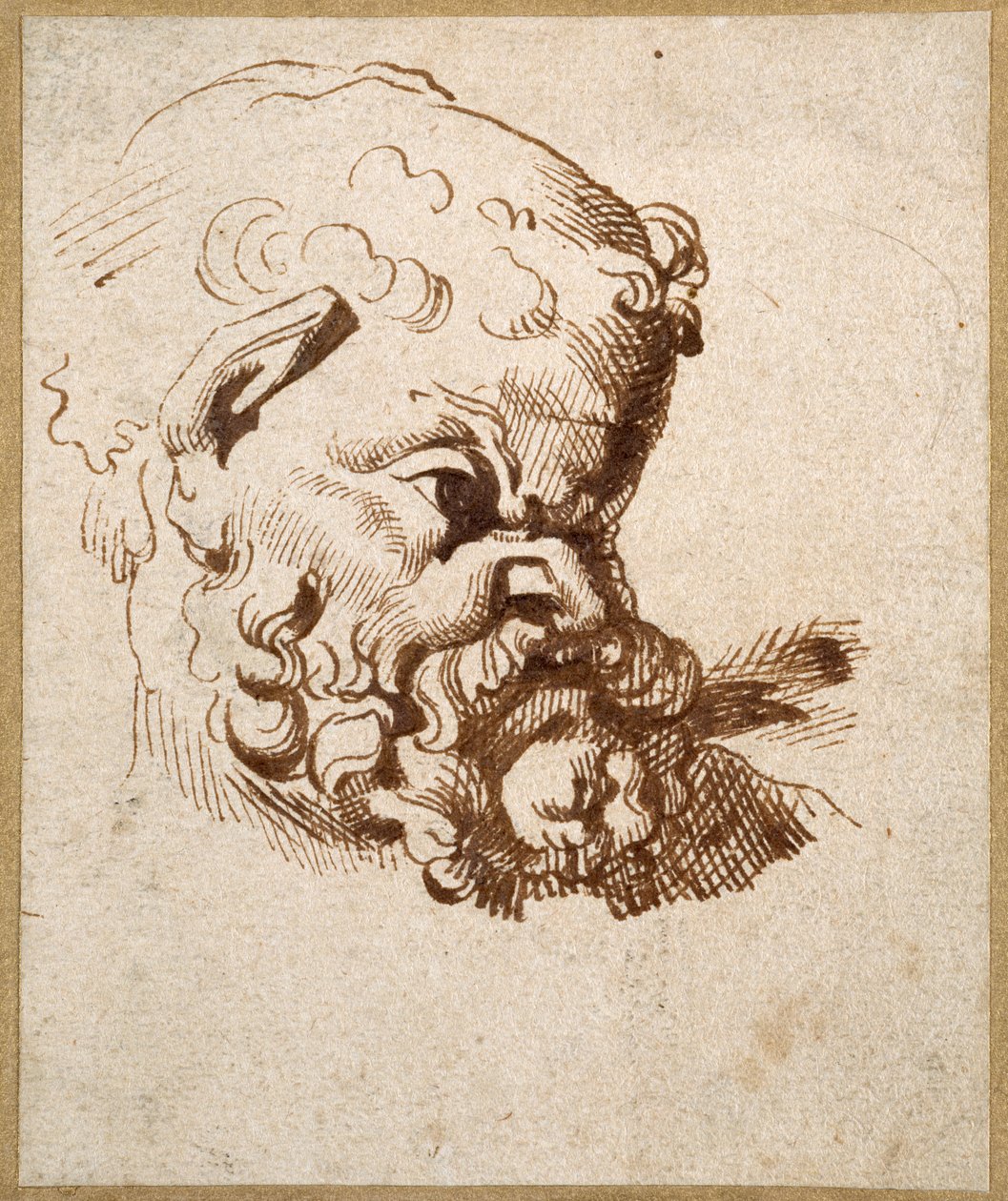 Study of an Antique Head of Silenus by Anthony van Dyck