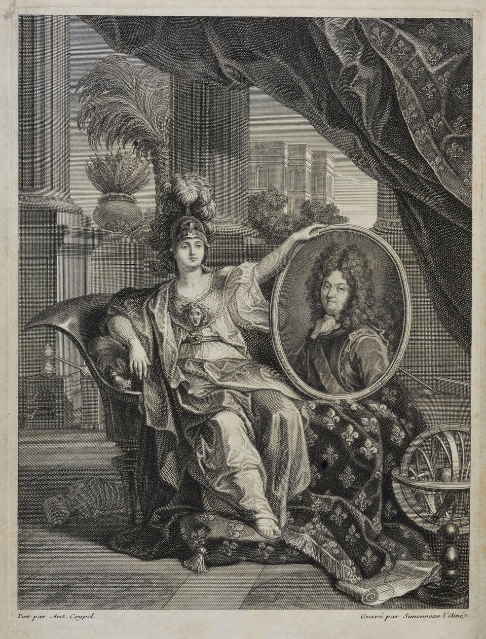 Louis XIV, King of France, Protector of Sciences by Antoine (after) Coypel