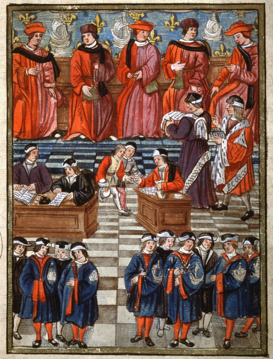 The prevot and the aldermen of the city of Paris, perception of the tax by Antoine (attr. to) Verard
