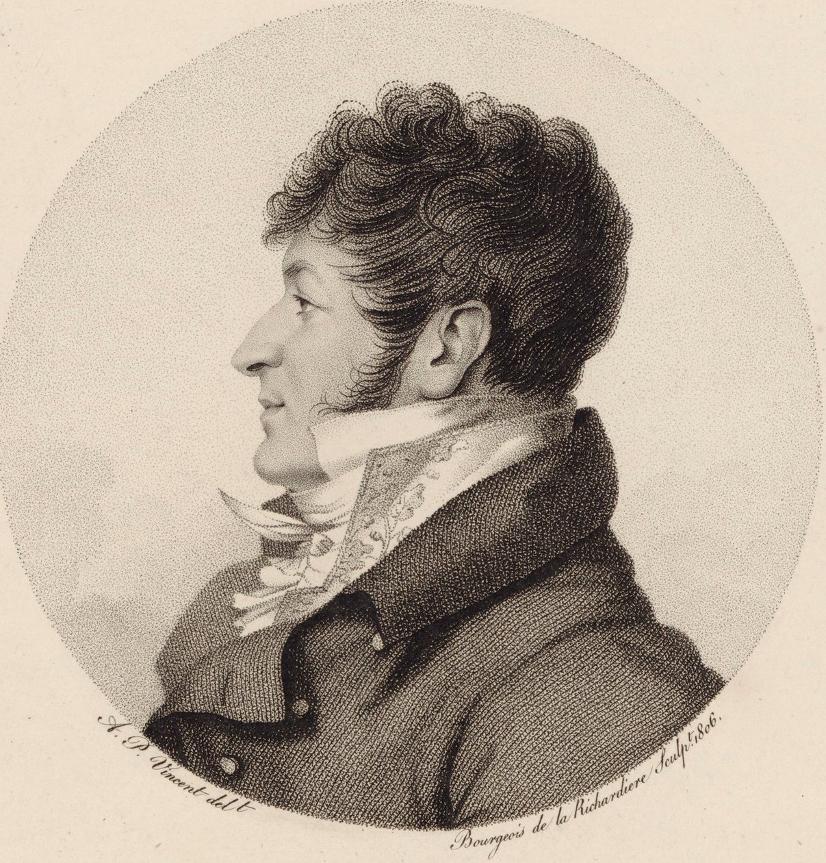 Portrait of the Composer Charles-Henri Plantade by Antoine Achille Bourgeois de La Richardiere