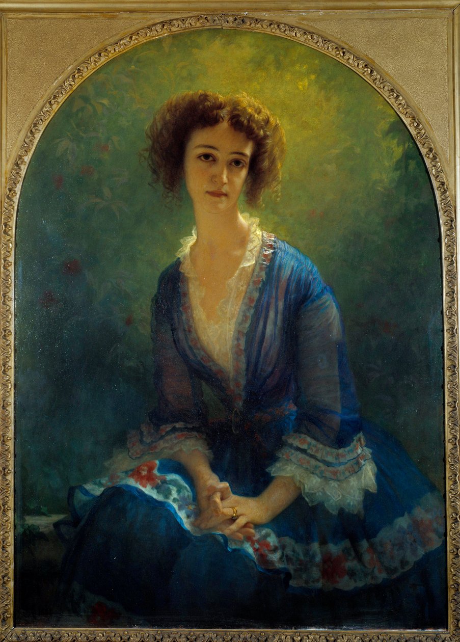 Portrait of the Countess Eugene Pastre, nee Celine de Beaulaincourt by Antoine Auguste Ernest Herbert or Hebert