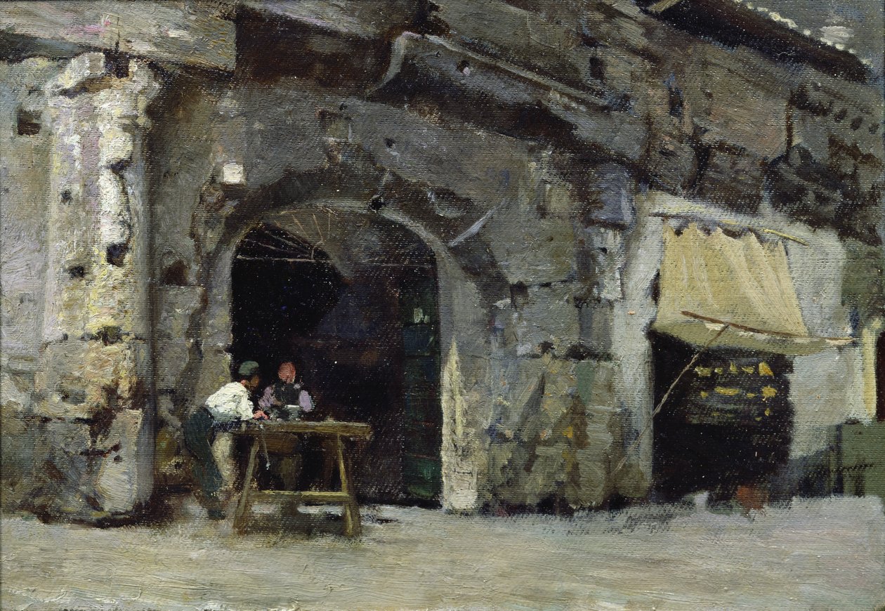 Rome, Dark Shops by Antoine Auguste Ernest Herbert or Hebert