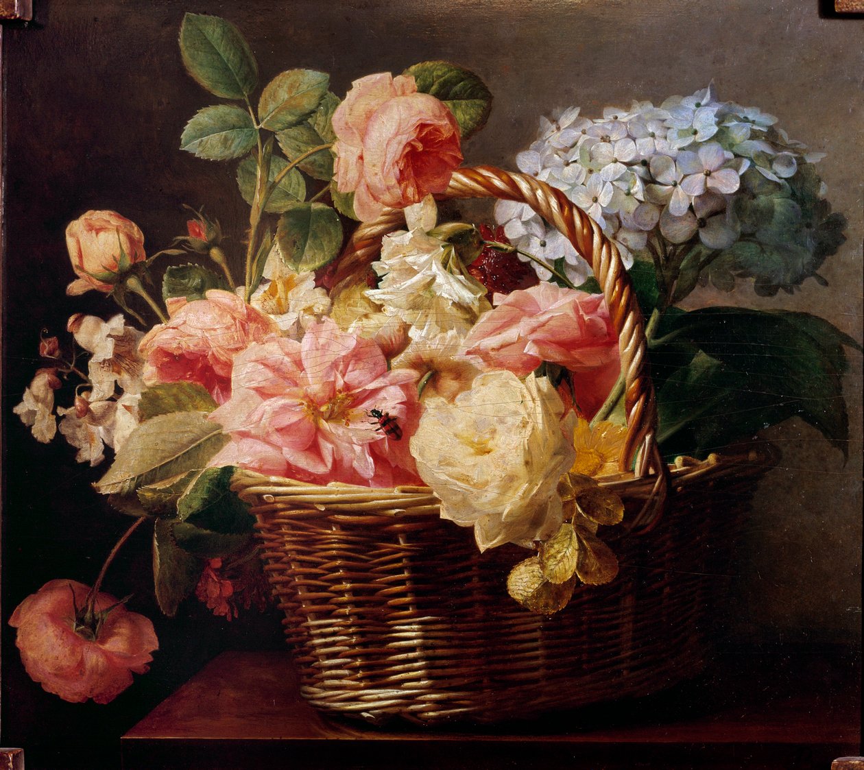Bouquets of Flowers in a Basket by Antoine Berjon