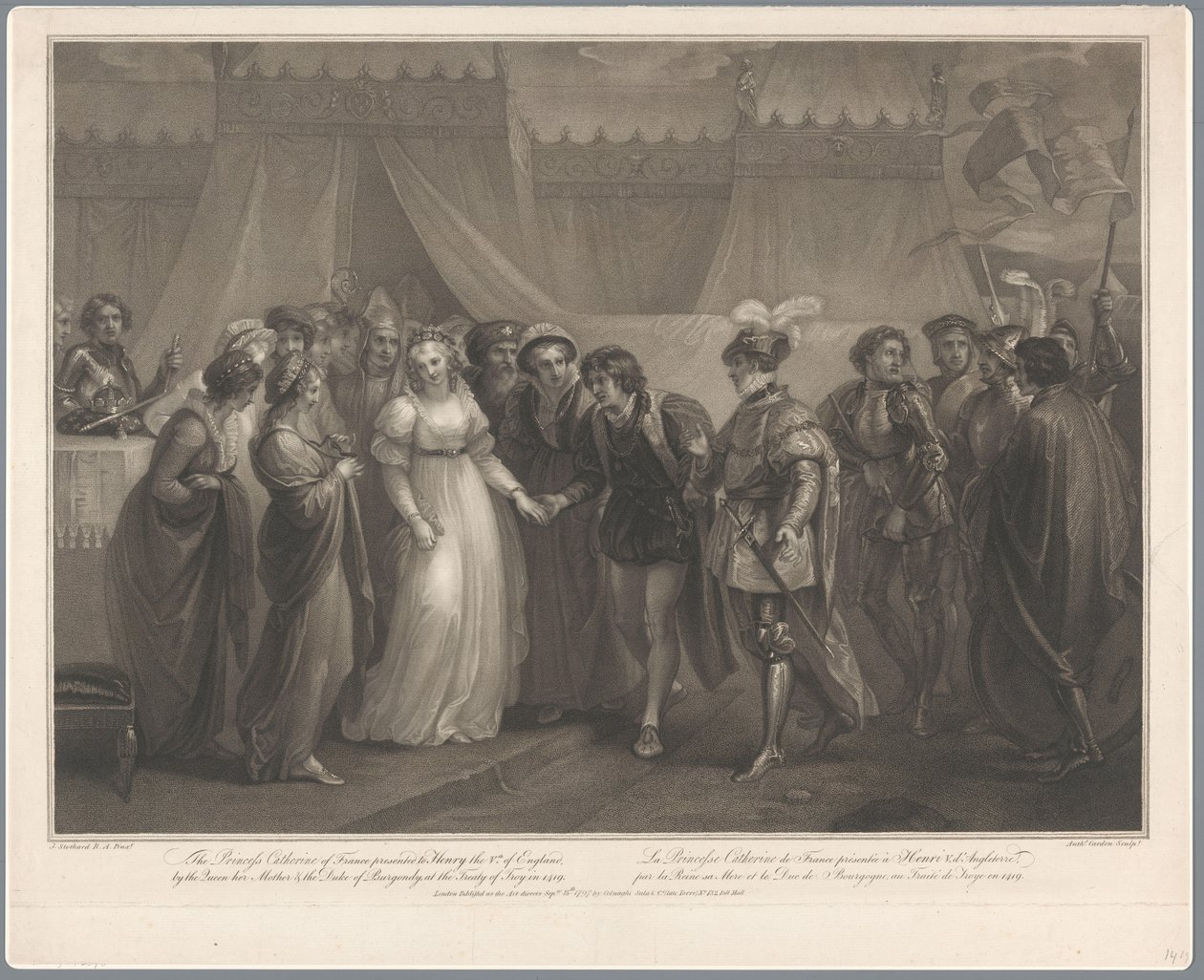 Catherine of Valois and King Henry V of England, 1420 by Antoine Cardon