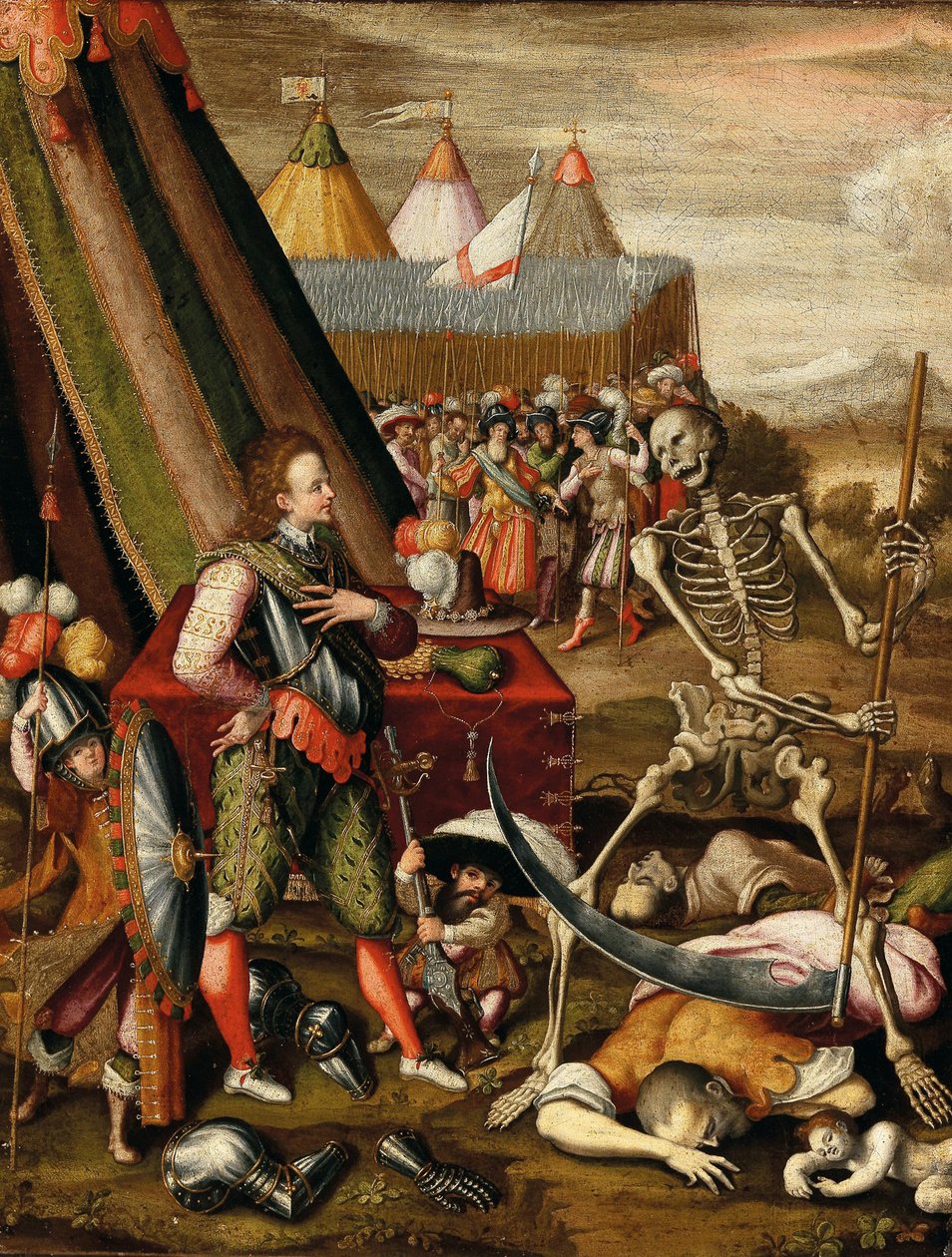 The Dialogue of the Prince with Death. Allegory of the Horrors of War by Antoine Caron