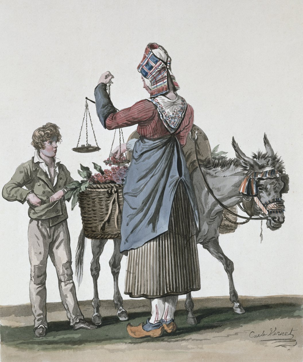 The Cherry Seller by Antoine Charles Horace Vernet