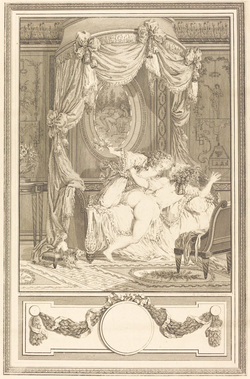 The Thrashing with Roses by Antoine Cosme Giraud after Antoine Borel