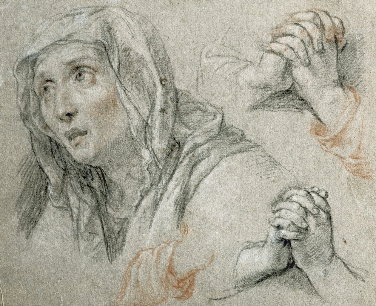 Studies for the Figure of the Virgin by Antoine Coypel