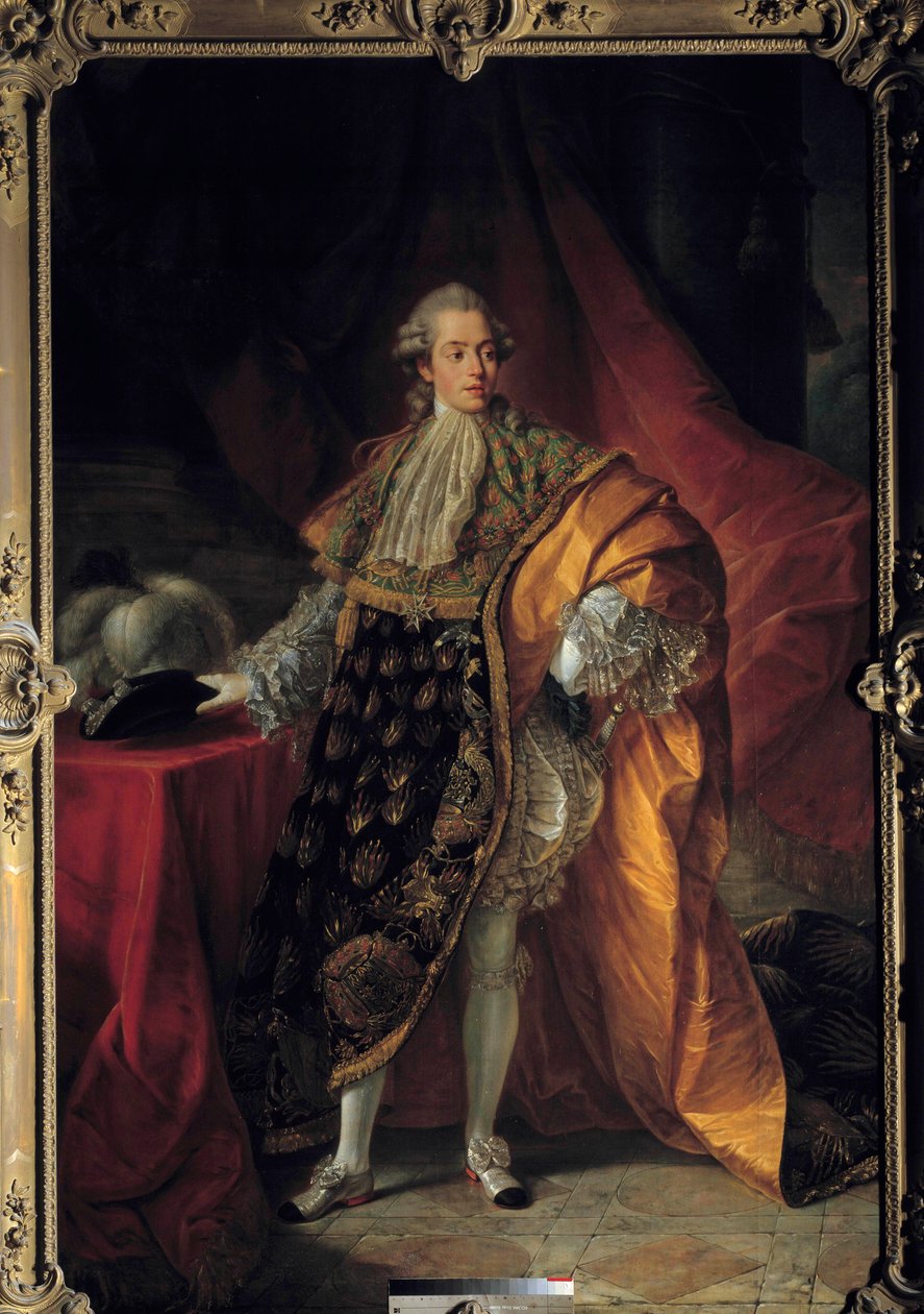 Full-Length Portrait of Charles Philippe of France in Grand Habit of the Order of the Holy Spirit by Antoine François Callet