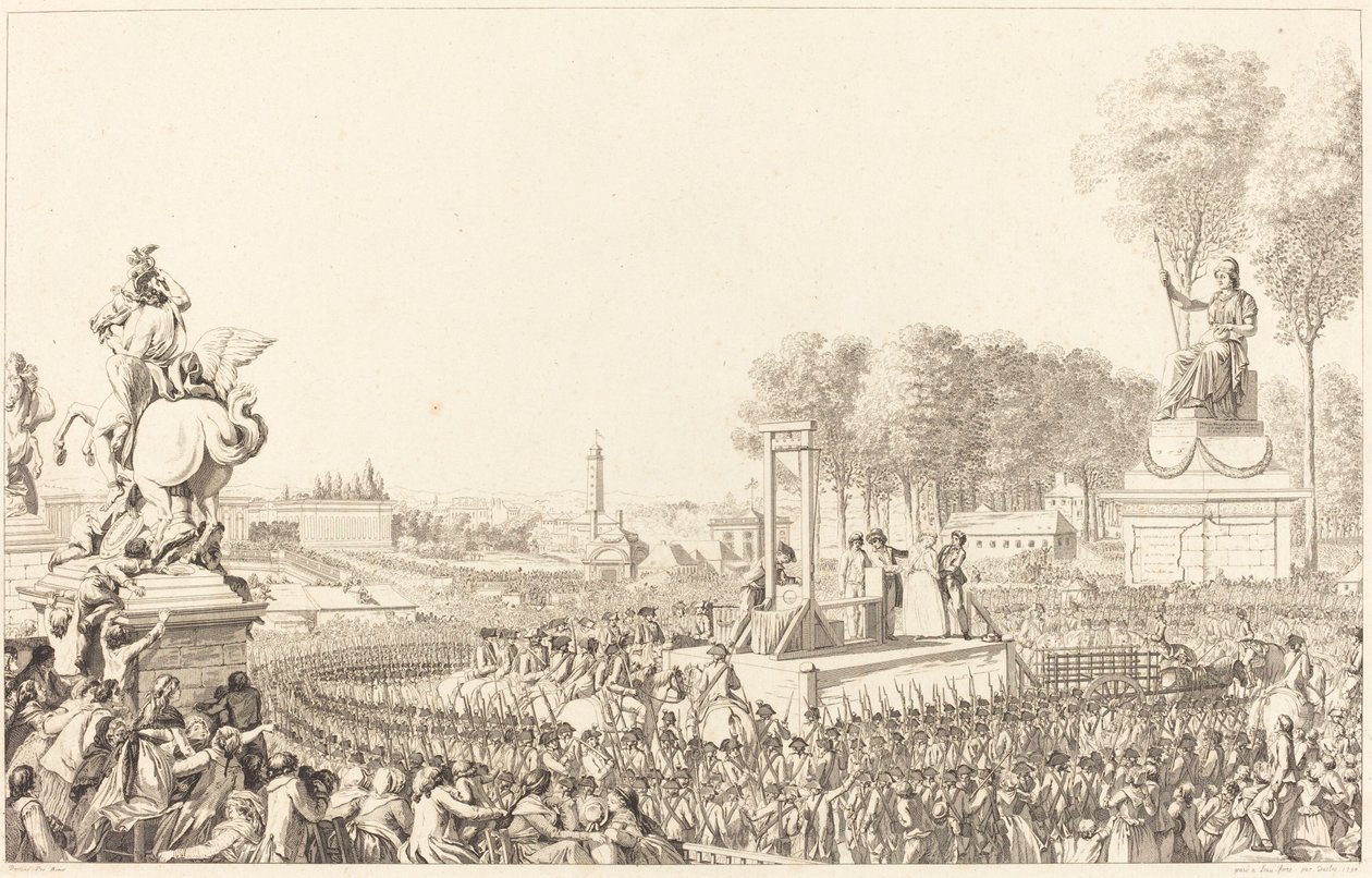 Day of October 16, 1793, the Death of Marie-Antoinette by Antoine Jean Duclos after Charles Monnet