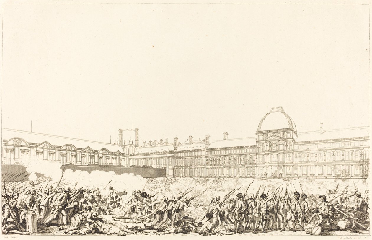 The Day of August 10, 1792 by Antoine Jean Duclos after Charles Monnet